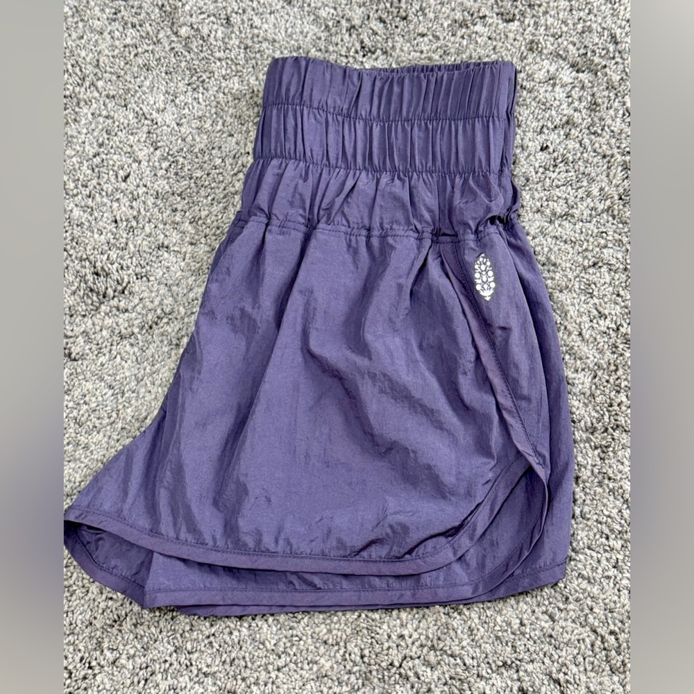 Free People-The Way Home Shorts-Deep Sea/Purple-Size Small